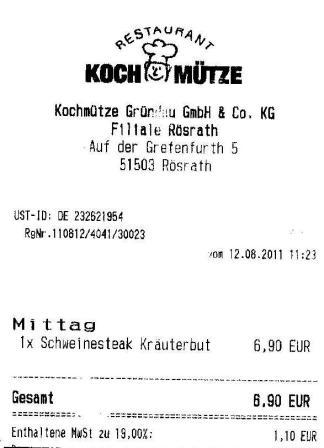 kset Hffner Kochmtze Restaurant